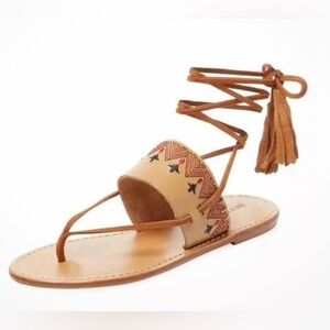 New Soludos Flat Lace Up Sandal - size 9